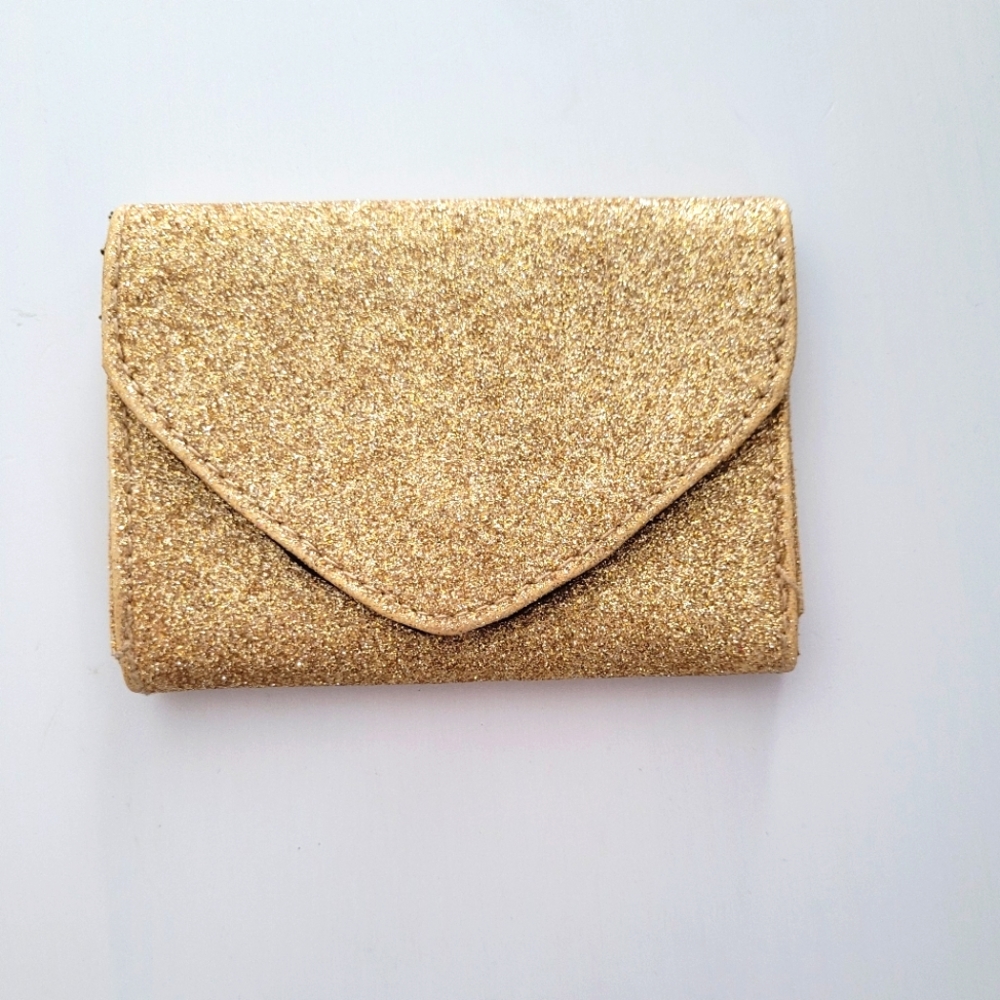 🌟Glittery Gold Wallet / Change Purse